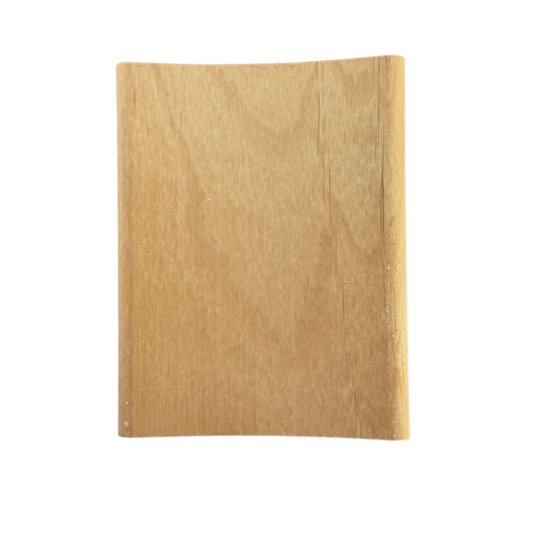 Wooden soap dish bottom on a white background